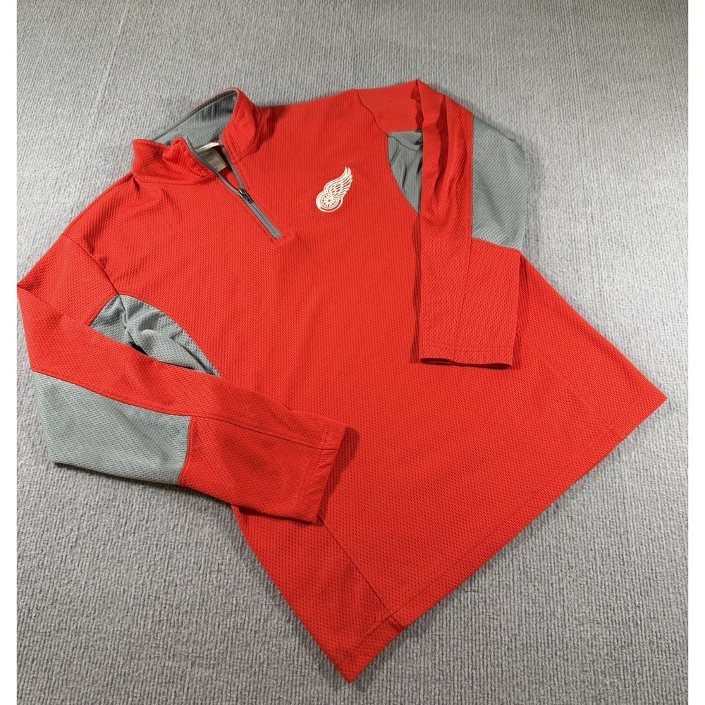 NHL Detroit Red‎ Wings Ice Hockey Full Zip Windbreaker Track Jacket Size Medium